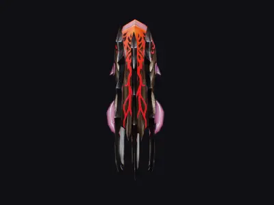 Claw Hand Bloody Claws Glove Blade Cutting Edged Claws Wedge Low-poly 3D model