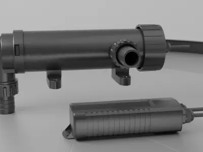 Fish Tank Lamp Filter showcase High detailed 3d model Low-poly 3D model