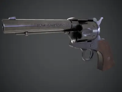 Revolver Colt 45 Peacemaker with Ammo 3D model