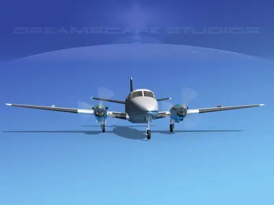 Beechcraft B99 Devonair 3D model