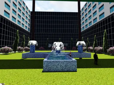 3d model of hotel all sources file revit sketchup 3D model