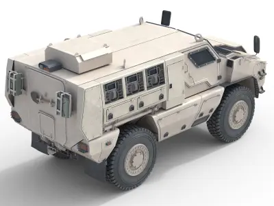 MRAP Mine Resistant Ambush Protected Vehicle Low-poly 3D model