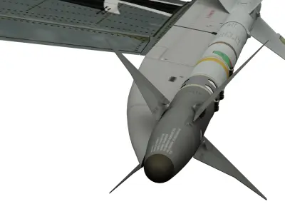 Air to air missile AIM-9 Free 3D model