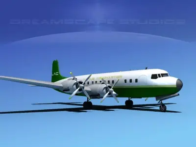 Douglas DC-7C Lexus Air 3D model