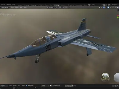 T-38 Talon Trainer Jet Low-poly 3D model