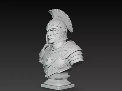 Imperial Thunder Guard Bust STL Fantasy Armor 3D print model