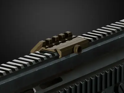 Weapon attachments pack  Low-poly 3D model
