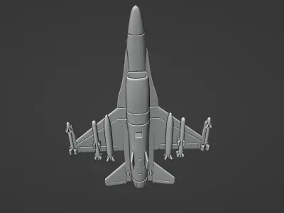 F-16 Fighting Falcon 3D print model