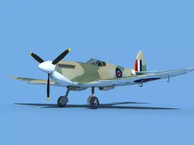 Supermarine Spitfire Mk VIIIb V05 3D model