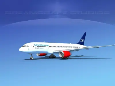 Boeing 787-8 SAS 3D model