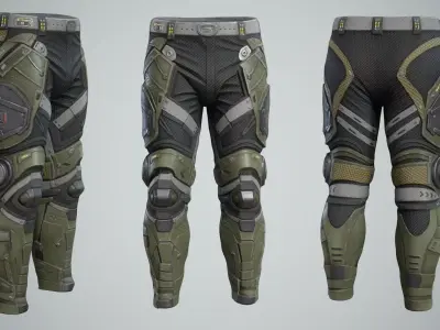 Sci-Fi Pants P03 Low-poly 3D model