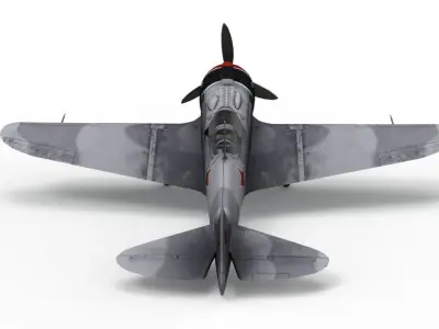 LA-5FN WWII Soviet Fighter Aircraft Low-poly 3D model Low-poly 3D model