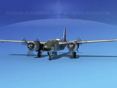 Douglas A-26C Invader V08 France 3D model