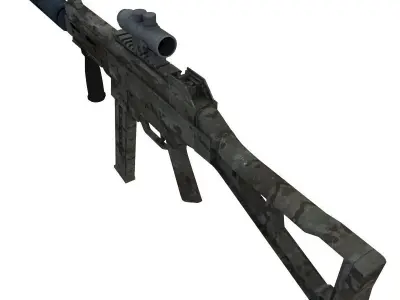UMP weapon Low-poly 3D model