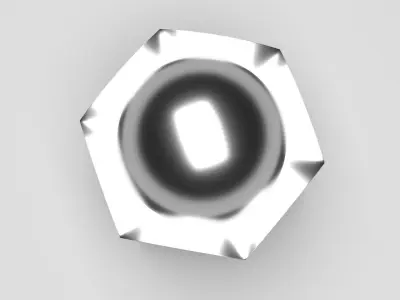 Hex Cap Nut 3D model