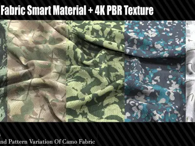 50 Camo Fabric Smart Material 4K PBR Texture Texture