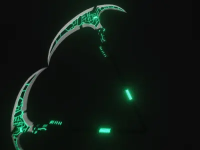 Sci-Fi Scythe 3D model Low-poly 3D model