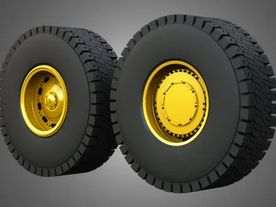 777 Water Solutions Truck - Wheels and Tires 3D model