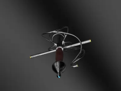 Italian rapier Low-poly 3D model
