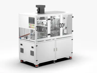 Automatic Permanent Magnet Rotor Into Shaft Assembly Machine 3D model