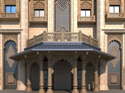Indian temple 3D model