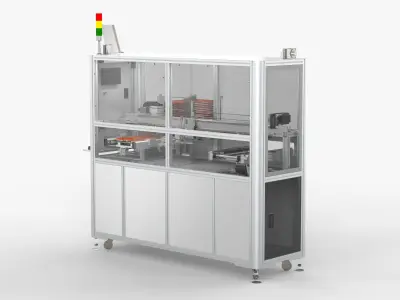 Automatic Tray Positioning and Recycling Machine 3D model