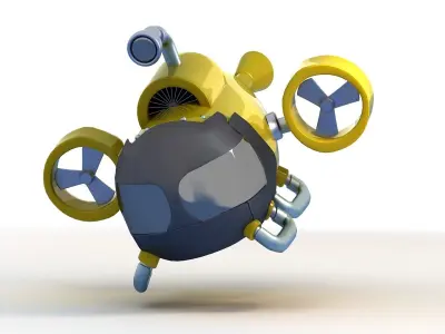 submarine seawolf navy attack deep vehicle nuclear missile 3D model