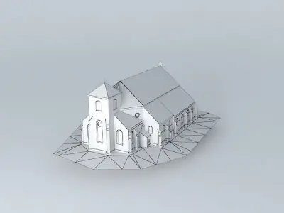 Church. Assumption of the Blessed Virgin Mary St St John the ... Free 3D model