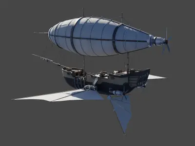 Fantasy Airship 3D model