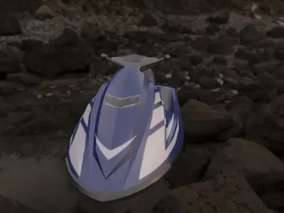 Jetski jet ski Low-poly 3D model