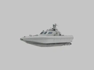 Futuristic Stealth Vessel Low-poly 3D model