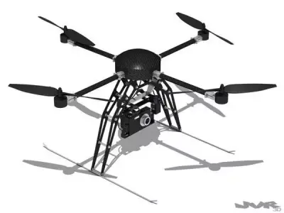 Quadcopter Generic with camera 3D model
