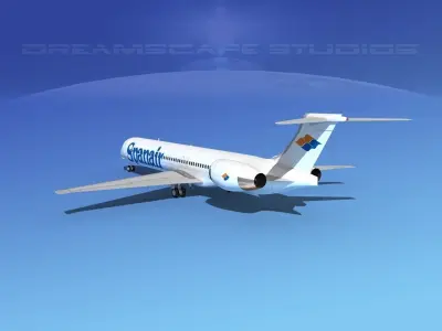 McDonnell Douglas MD83 Spanair 3D model