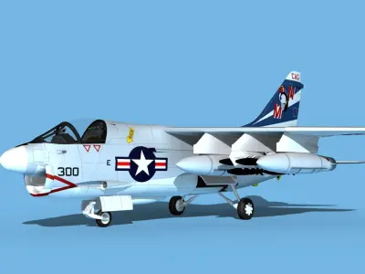 Chance Vought A-7C Corsair II V31 USN 3D model