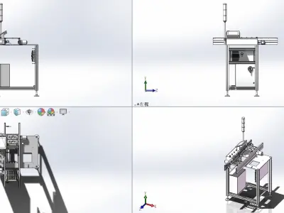 PCB assembly line 3D model