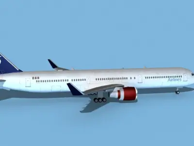 Boeing 767-400 SAS 3D model