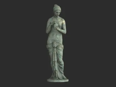 Psyche Statue - Bronze Low-poly 3D model