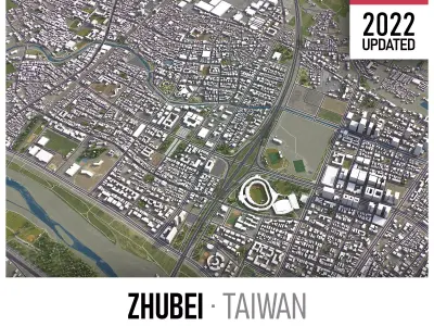 Zhubei Low-poly 3D model