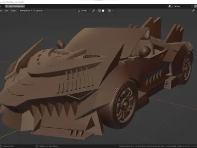fantasy car Free low-poly 3D model