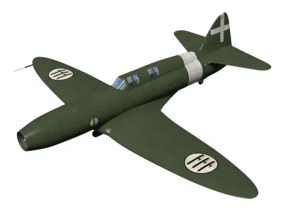 caproni campini n1 3D model