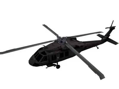 Lowpoly Sikorsky UH-60 Black Hawk Low-poly 3D model