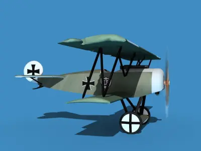 Fokker D-VI V14 3D model
