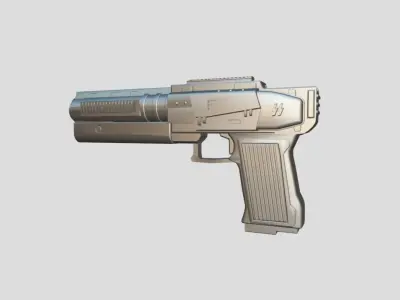 Energy Pistol Low-poly 3D model