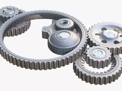 Gear Mechanism M2 3D model