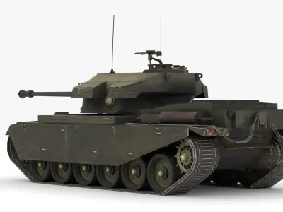 Centurion Tank Mk5 - British Cold War MBT 3D Model Free low-poly 3D model
