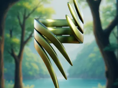 Wingblade Claw Ring - Futuristic Spiked Jewelry 3D Model 63 3D print model