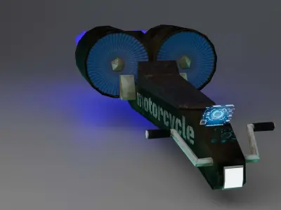 Soace motorcycle Free low-poly 3D model