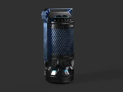 Sci Fi Stun Grenade Flashbang Low Poly 3D Model Low-poly 3D model