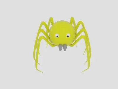 Sphere Spider Low-poly 3D model