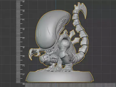  Chibi Cute and Deadly Xenomorph Presupported STL 3D print model
